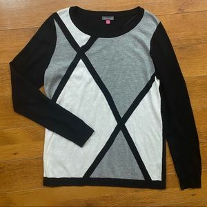 Vince Camuto Colorblock Geometric Pullover Sweater